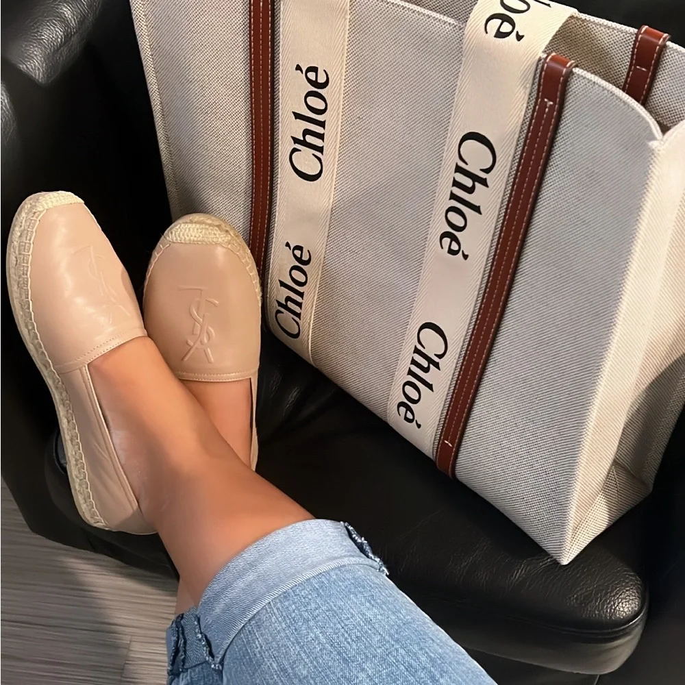 Saint Laurent beige leather espadrilles with box and dust bag - Picture 7 of 8